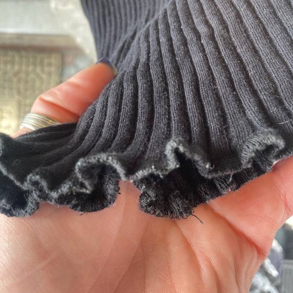 Lettuce Hem Lace Up Henley Ribbed Tank Dress - Picture 6 of 8